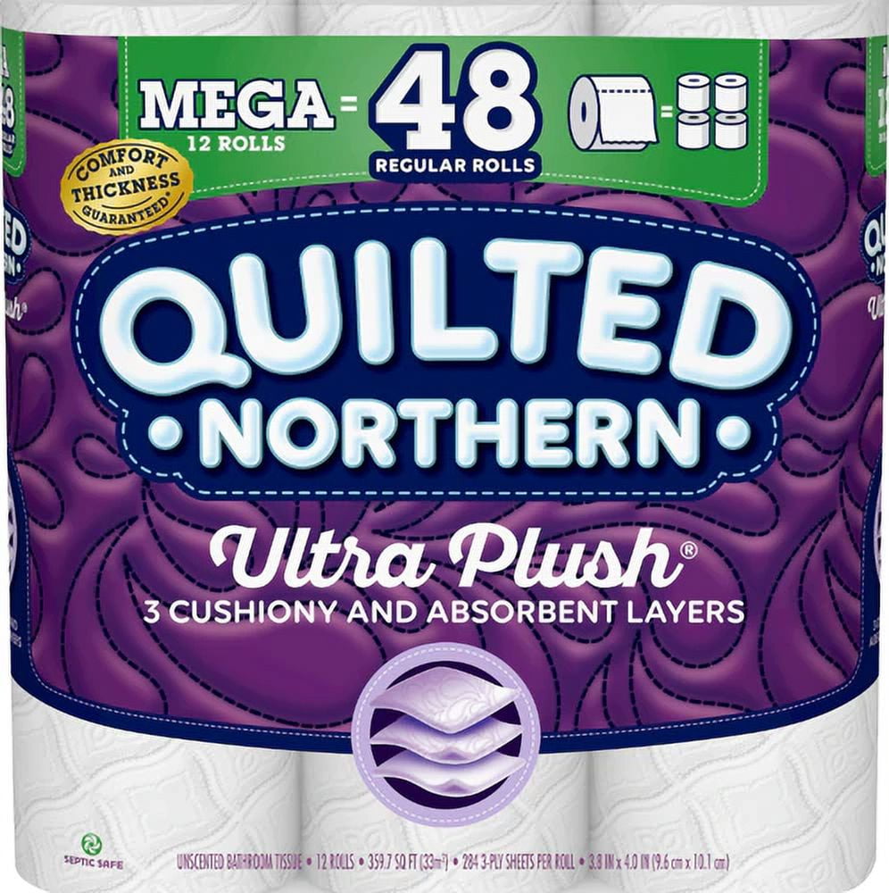 Quilted Northern Bathroom Tissue Ultra Plush Unscented - 9 CT, Toilet  Paper