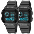 thumbnail image 1 of Reloj deportivo con luz LuminoxGrey 2Pzas Longitud 27cm Ancho 4cm Grosor 2cm Digital Luz Gris&nbsp;Oscuro., 1 of 5