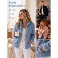 thumbnail image 6 of Mengpipi Women's Double-Sided Fleece Hooded Jacket Full Zip Up Coat S-2XL, 6 of 7