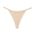 thumbnail image 2 of HUPOM Sheer Panties Underwear Pants Activewear Tie Seamless Waistband Beige XL, 2 of 5