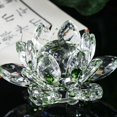 thumbnail image 1 of Gobestart Lotus Crystal Glass Figure Paperweight Ornament Feng Shui Decor Collection, 1 of 4