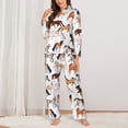 thumbnail image 2 of Pajamas for Women Set - Simple Painted Cool Horse_A Comfy Long Sleeve Button Up Pajama Sets for Women 2 Piece, Soft Sleepwear Nightwear Pjs Lounge Sets for Women with Pockets, 2 of 6