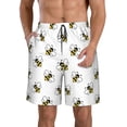 thumbnail image 1 of Fotbe Bee Trajes de Baño Estampados para Hombre, Shorts de Verano de Secado Rápido, Ropa de Playa, Bañadores-Small, 1 of 6