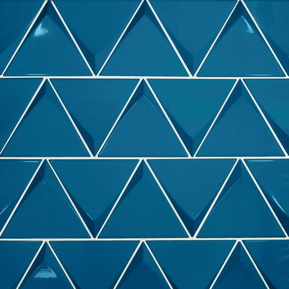 Bedrosians Triangolo 5" x 5" Ceramic Field Tile in Electric Blue (20-Pack, 1.43SF)