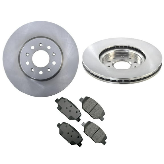 321MM Front Disc Brake Rotors & Pads for 18-20 GMC Terrain With J17 Brake Code