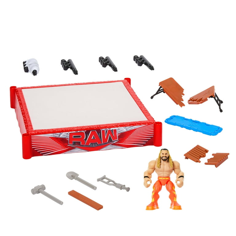 Free Shipping! WWE Rebound Ring Playset with Seth Rollins Mini