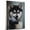 Alaskan Klee Kai, variant on Pug Cute Dog Boxing Stretched Canvas Size 8x12 – Retro Pug Dog Batter in Action With Boxing for Themed Living Room