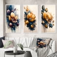 thumbnail image 1 of Designart "Scarlet Crocus Blossoms III" Floral & Botanical Framed Wall Art Set Of 3 - Blue Crocus Frame Gallery Set For Office Decor, 1 of 6