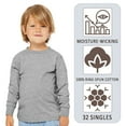 thumbnail image 6 of BELLA + CANVAS Toddler Jersey Long Sleeve Crewneck T-Shirt Crafts and DIY Tee (Pink, 5T), 6 of 7