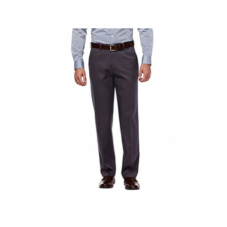 Haggar Men's Premium No Iron Khaki Flat Front Pant Classic Fit