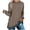 Brown, variant on MuZeFu Womens Casual Plus Loose Solid Long Sleeved V-Neck Tops