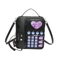 thumbnail image 1 of Bolso Bandolera Para Teléfono De PU Con Forma De Teléfono, Bolso De Hombro Para Maquillaje, Tarjetas, Niñas, Color Negro, 1 of 8