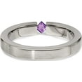 thumbnail image 5 of Titanium Satin Amethyst 4mm Band, 5 of 5