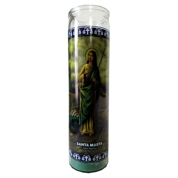 Saint Martha (Santa Marta) Green Devotional Candle