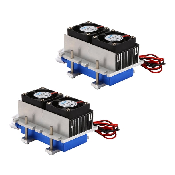 2X Enfriador de Refrigeración Termoeléctrico Peltier de 144 W, Sistema de Refrigeración de Aire Acondicionado Semiconductor de 12 V, Kit de Bricolaje