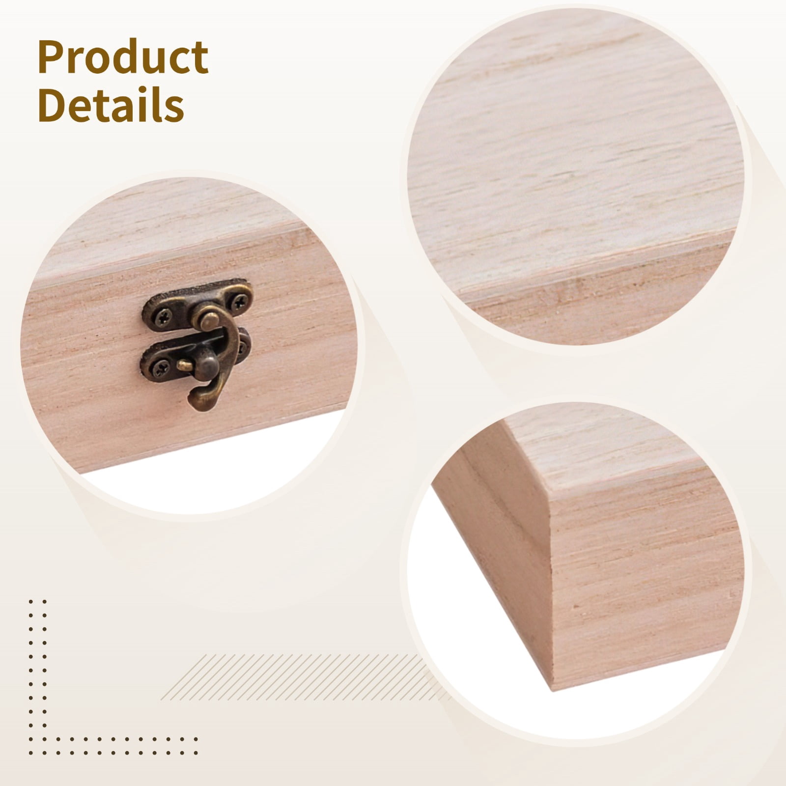 24 Pcs Vintage Wooden Boxes with Metal Lock, 6 x 4 x 2 Inches, Unfinished Pinewood for DIY, Craft Storage, Jewelry, Gift Boxes, Small Item Organizers