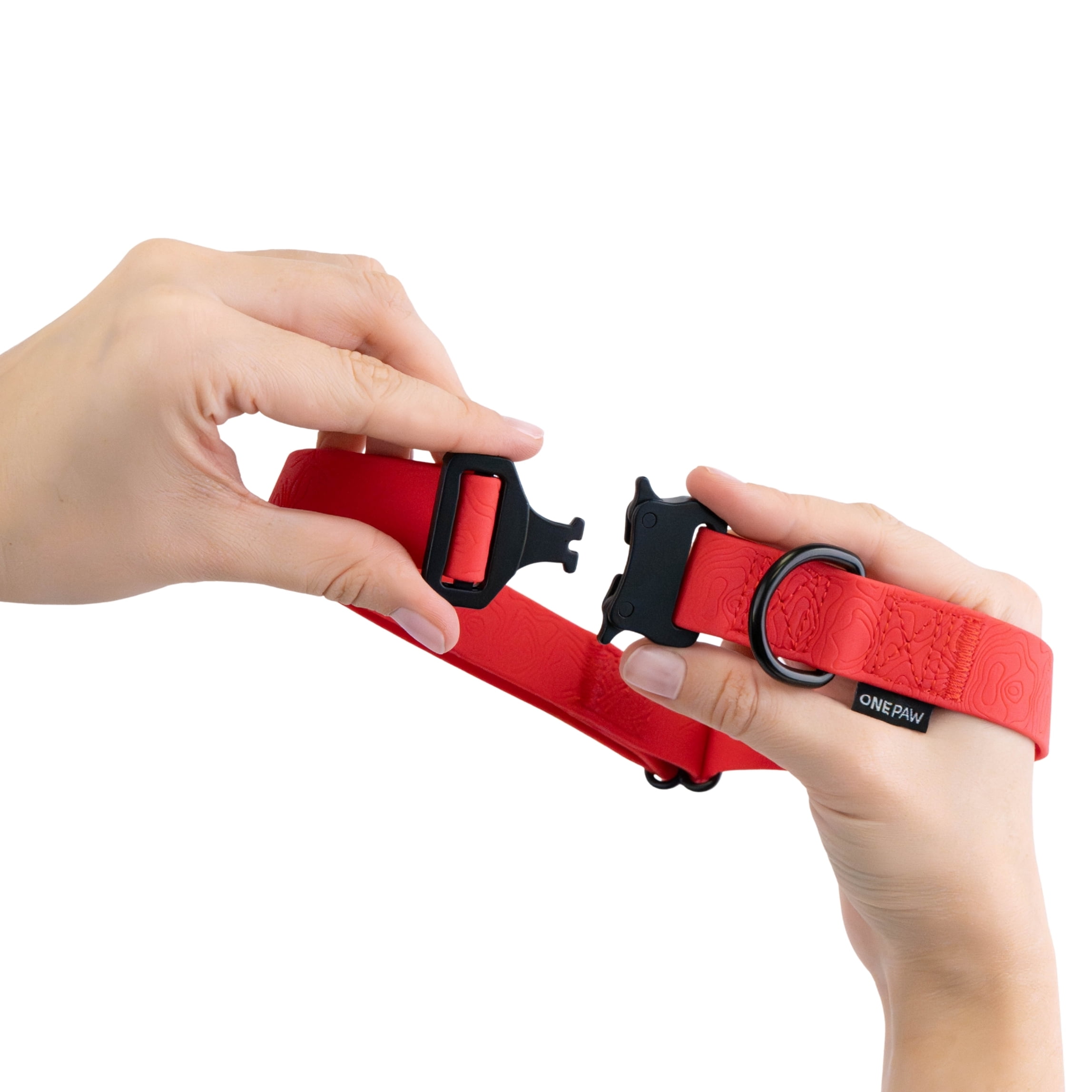One Paw, Silicone Dog Collar with Metal Buckle, Water Repellent, Multiple Sizes