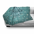 thumbnail image 3 of Saying Soft Flannel Fleece Throw Blanket, Best Friends Forever Message on Scribbled and Hatched Stars, Cozy Plush for Indoor and Outdoor Use, 70" x 90", Pale Green Dark Teal, by Ambesonne, 3 of 6