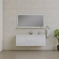 thumbnail image 4 of Alya Bath Paterno 60" Wood Single Wall Mounted Bathroom Vanity in White, 4 of 7