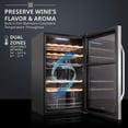 thumbnail image 4 of Refrigerador de vino Ivation para 33 botellas, doble zona, 4 of 8