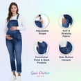 thumbnail image 6 of Savi Parker Women’s Maternity Overalls – Comfy Denim Bib Straight Leg Overalls Women Jumpsuits, Pregnant Women Casual Outfits (L, Aston), 6 of 7