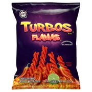Sabritas Turbos Flamas Flavored Corn Chips Puffed Snacks, 4 oz Bag