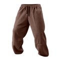 thumbnail image 6 of Mifsaly Mens Fleece Pants Warm Thick Winter Jogger Pants Casual Loose Fit Elastic Waistband Lounge Bottoms with Pockets Brown,L, 6 of 9