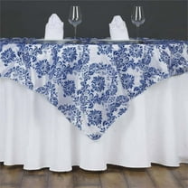 Efavormart 5pcs Royal Damask Flocking Square Tablecloth Overlay 60"x60" Square Tablecloth Cover For Wedding Party Event Banquet