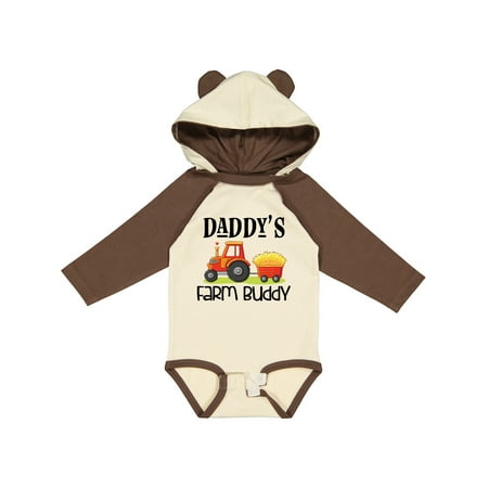 

Inktastic Daddy Farm Buddy Cute Tractor Gift Baby Boy or Baby Girl Long Sleeve Bodysuit