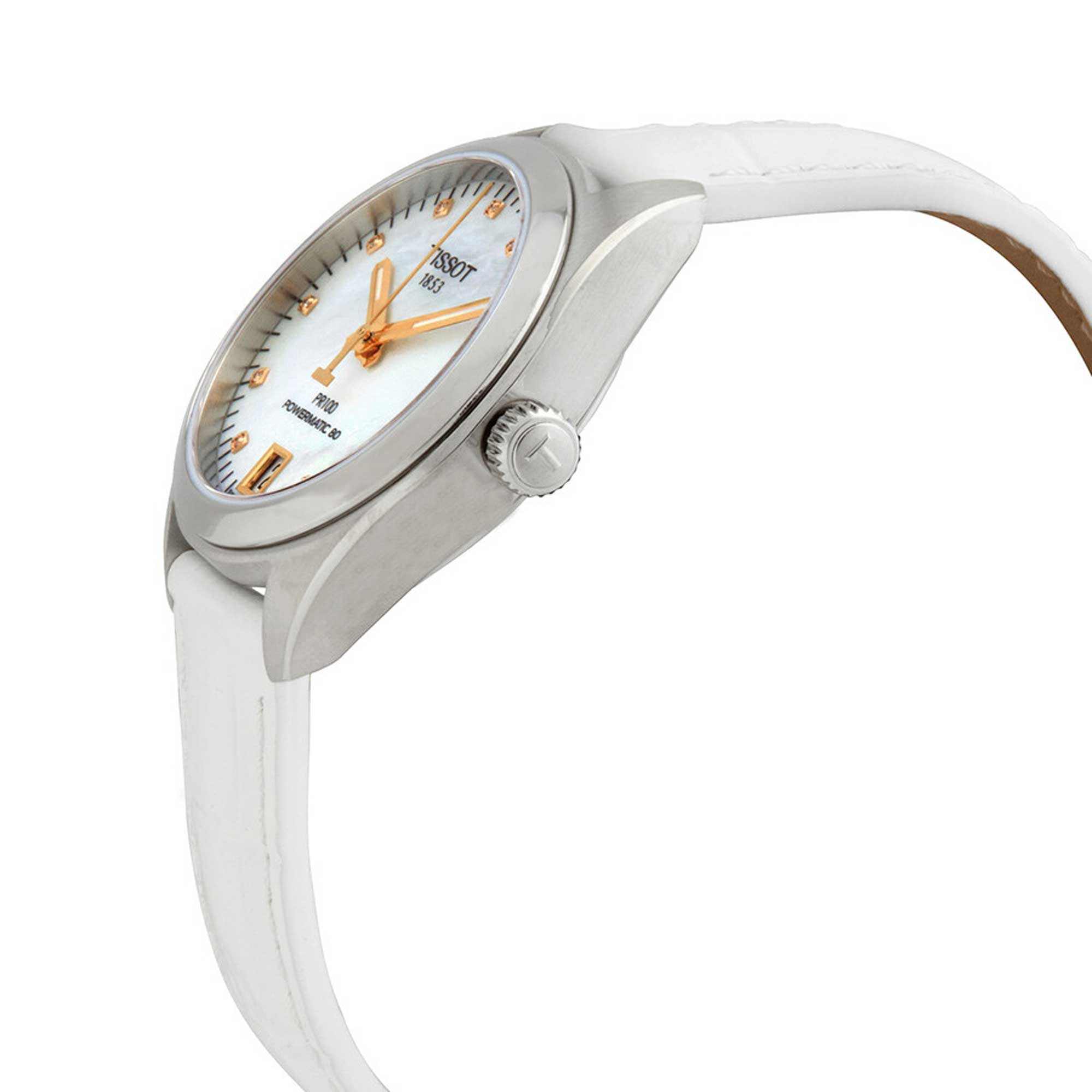 Tissot PR 100 Automatic Diamond White Mother of Pearl Dial 