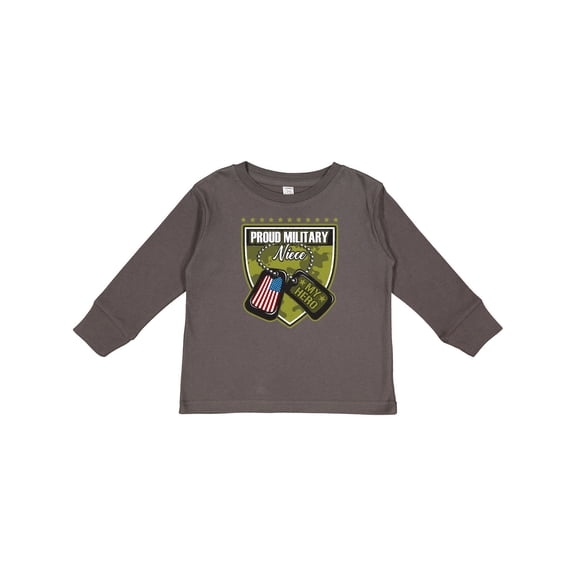 Inktastic Proud Military Niece Gift Girls Long Sleeve Toddler T-Shirt