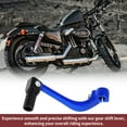 thumbnail image 5 of Folding Motorcycle Gear Shifter Lever for Honda CRF110F 2013-2018 Aluminum Alloy Pedal Shift Lever Arm Blue Lever Black Head, 5 of 6