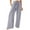 Gray, variant on Sevevn Fashion Womens Casual Elastic Loose Pants Straight Wide Leg Trousers Pants Blue XXXL Great Gifts for Less