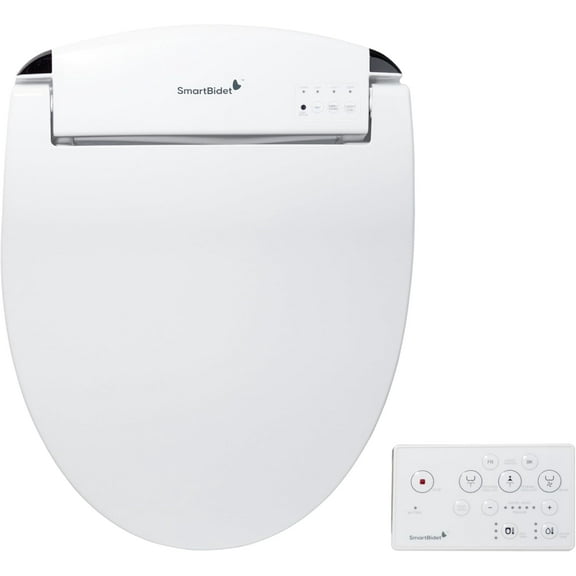 SmartBidet® SB-2400RR Electric Smart Bidet™ Seat for Round Toilets and French Curve Toilets with Remote Control, LED Night Light, Heated Seat