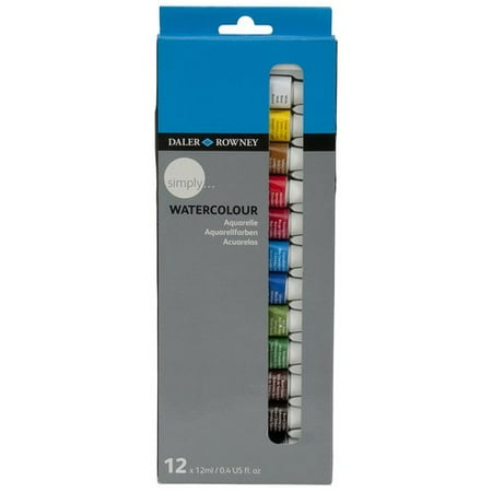 Daler-Rowney Simply Watercolor Paint Set, 12