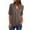 Coffee dress shirts for women, variant on USSUMA Womens Tops Dressy Casual V Neck Zip Cuffed Sleeve Flowy Business Casual Work Tunic Tops Shirts Blouse Plus Size