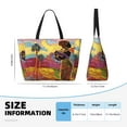 thumbnail image 4 of Daiia Beautiful African Woman Beach Travel Bag - Water-Resistant Beach Bag, Lightweight Tote with 7 Pockets for Women and Men - Gym,Pool,Camping,Reusable Grocery Bag, 4 of 7