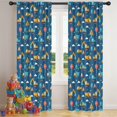 thumbnail image 5 of Blackout Kids Curtains,Excavator and Tree Blue Pattern Children's Insulated Curtains Set Of 2,Bedroom Essentials,Toddler Room Decor 42"x84", 5 of 5