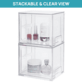 2 Pack Stackable Makeup Organizer Storage Drawers, Vtopmart Clear