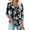 Black-Off White, variant on Plus Size Tunic Tops Long Sleeve Casual Floral Printed Henley V Neck Shirts for Women M-4XL
