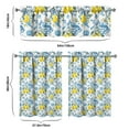 thumbnail image 6 of Kitchen Curtains 36 Inch Short - 3 Panel Set Lemon Print, Rod Pocket Window Curtains 100% Polyester, Cute Fruit Valance for Farmhouse, Cafe, Living Room, Bedroom, Easy Wash, 6 of 6