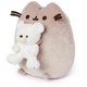 thumbnail image 3 of Peluche GUND Pusheen con oso Kai para niños mayores de 8 años, color gris, 3 of 6
