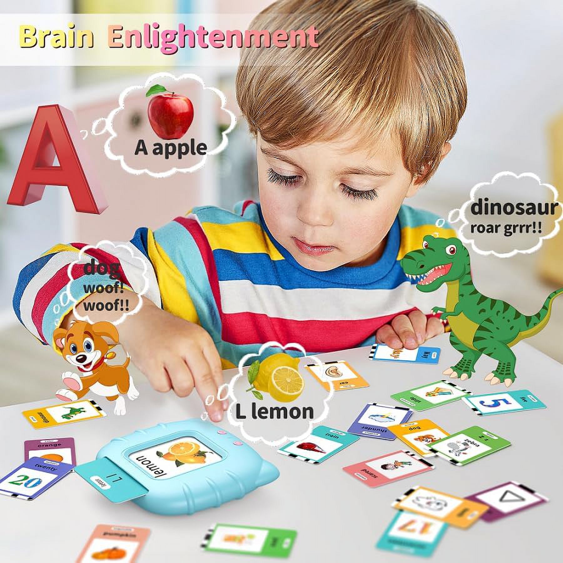 Educational-Toys with Music, ABC Talking-Flash-Cards with 252