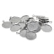 thumbnail image 1 of 20 bases de bisel redondas en blanco para conectores de cabujón de 16 mm (plata), 1 of 9