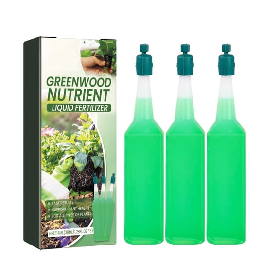 Concentrated Liquid Plant Food for Indoor Plants, Gentle Organic Fertilizer, 3 Pack of 1.3 fl oz Bottles