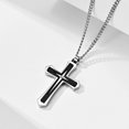 thumbnail image 5 of Collier Pendentif Croix en Acier Inoxydable pour Hommes (Or), 5 of 5