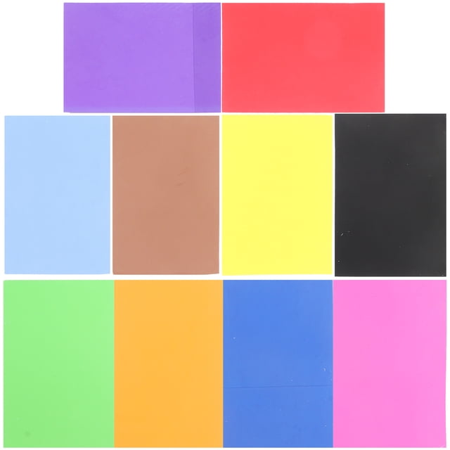 Miangastore 10 Sheets Colored Foam Paper Self-adhesive Craft Foams A4 Multi-function Foams Papers Craft Sheets