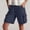 Navy#1, variant on Caywon Women's Elastic Waist Cargo Shorts, Relaxed Fit Cotton Blend Utility Shorts with Side and Cargo Pockets, Solid Color Summer Bottoms for Vacation and Casual Daily Wear