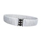 thumbnail image 5 of Cinturón elástico decorativo, cinturilla tipo corsé para abrigos acolchados y chaquetas tipo suéter para mujer. Blanco, 5 of 9