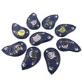 thumbnail image 1 of Waterproof  Club Putter Head Cover, PU Leather Stable 9PCS  Head Cover, For  Clubs Bleu, 1 of 8